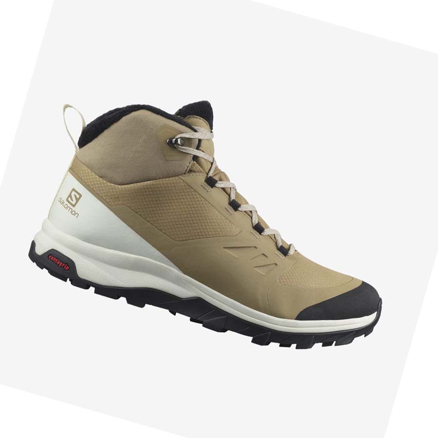 Salomon OUTSNAP CLIMASALOMON™ WATERPROOF Téli Csizma Férfi Barna | HU 2240GSO